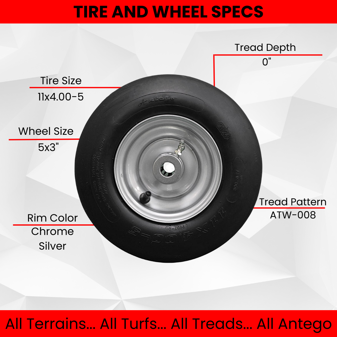 Hustler Pneumatic Tire Assemblies 11x4.00-5 Fits Raptor and Sport 605133 (Set of 2)