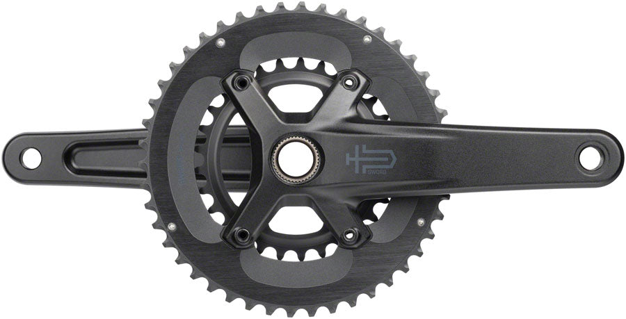 microSHIFT Sword 2x Crankset - 165mm 10-Speed 46/29t 110 Asym BCD 24mm Spindle BLK