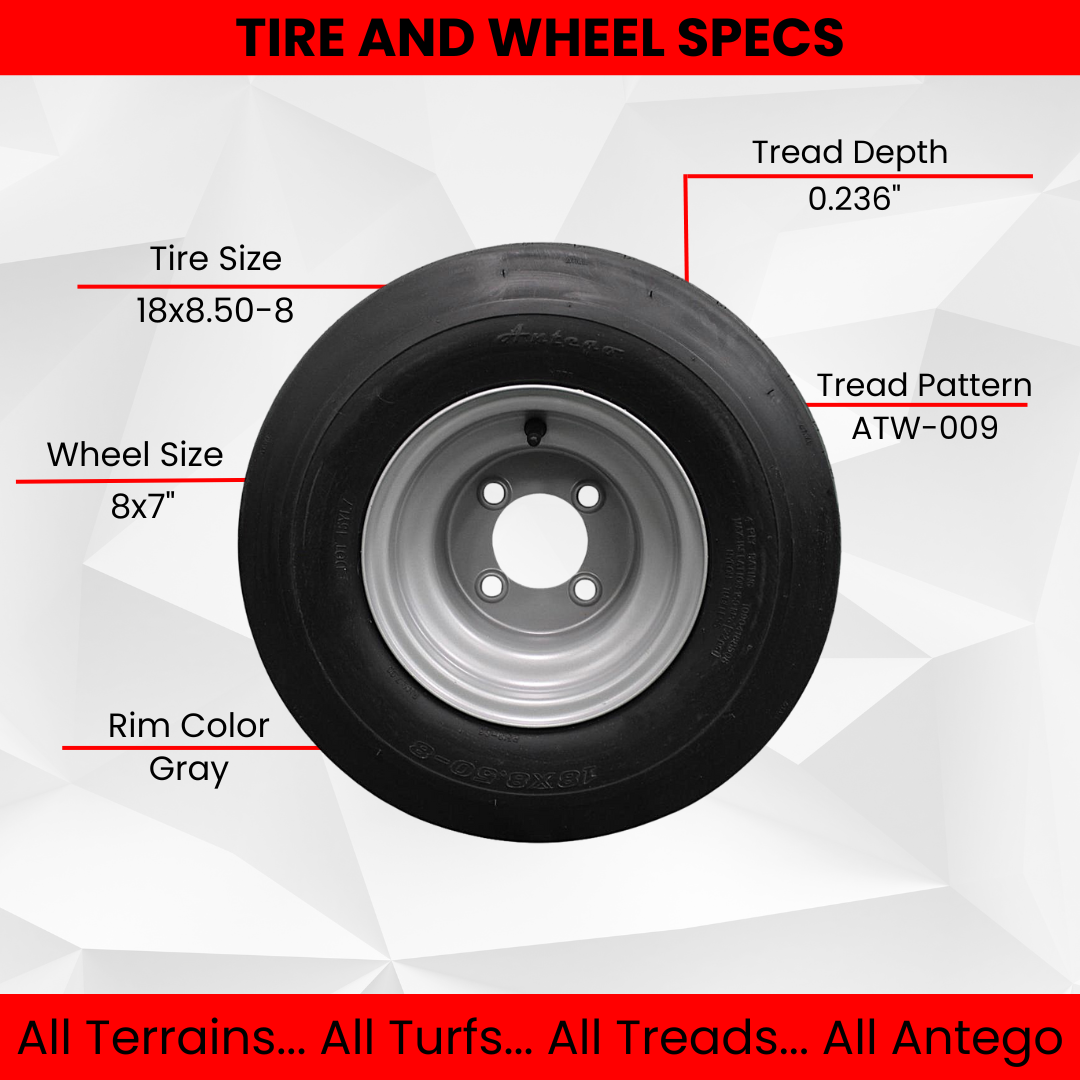 Set of Two 18x8.50-8 ATW-009 Gray Assemblies