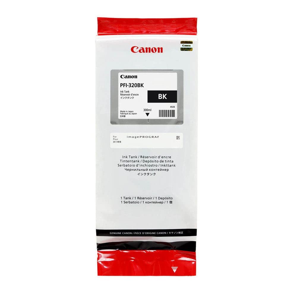 New, Pre-Owned - PFI-320BK 300ml High-Yield Black Ink Cartridge, 2890C001