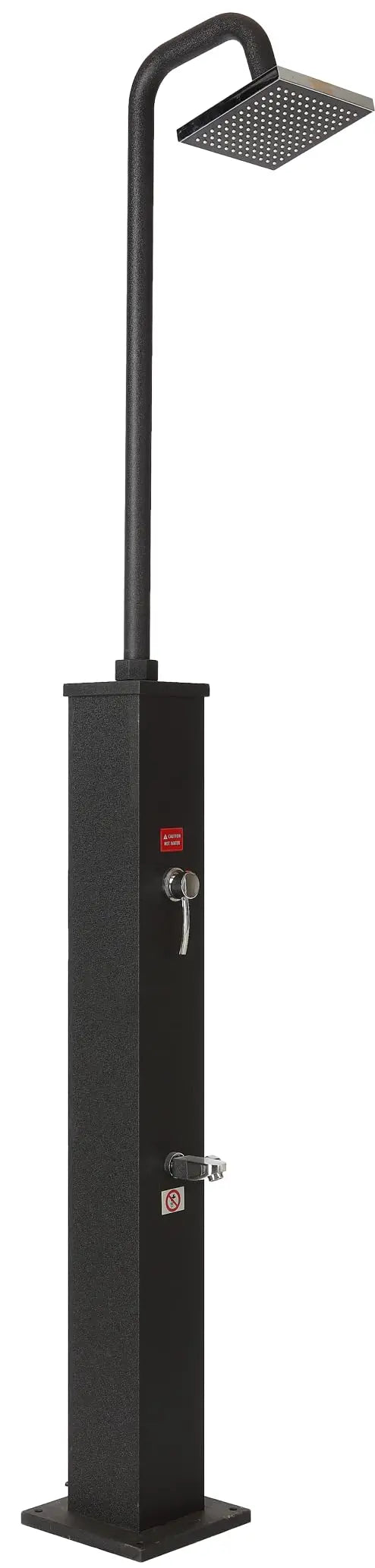 Sunneday SS0918 Outdoor Solar Shower | 6 Gallon | Adjustable Temperature | Self-Descaling Head | Black