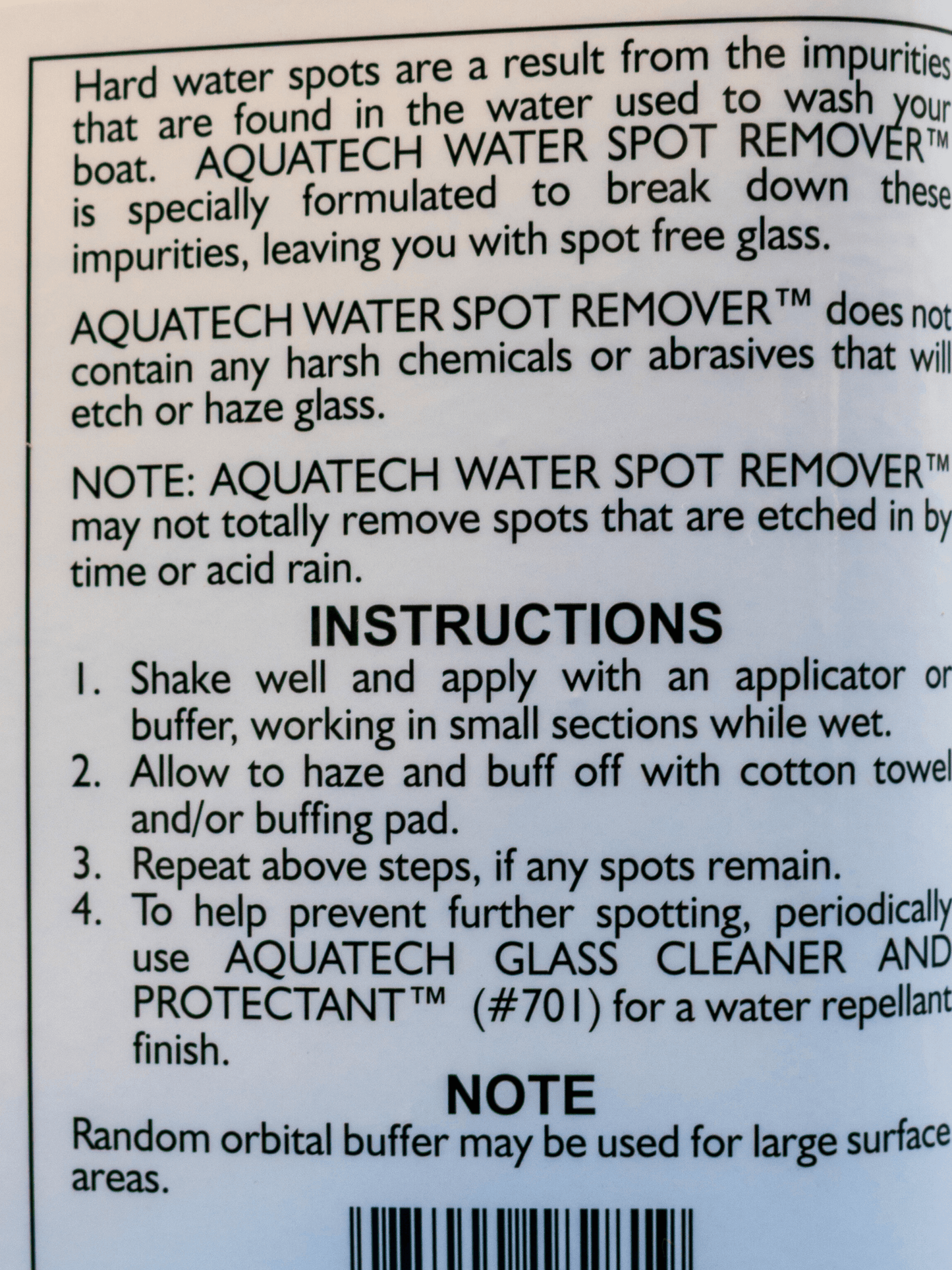 Marine Water Spot Remover for Glass