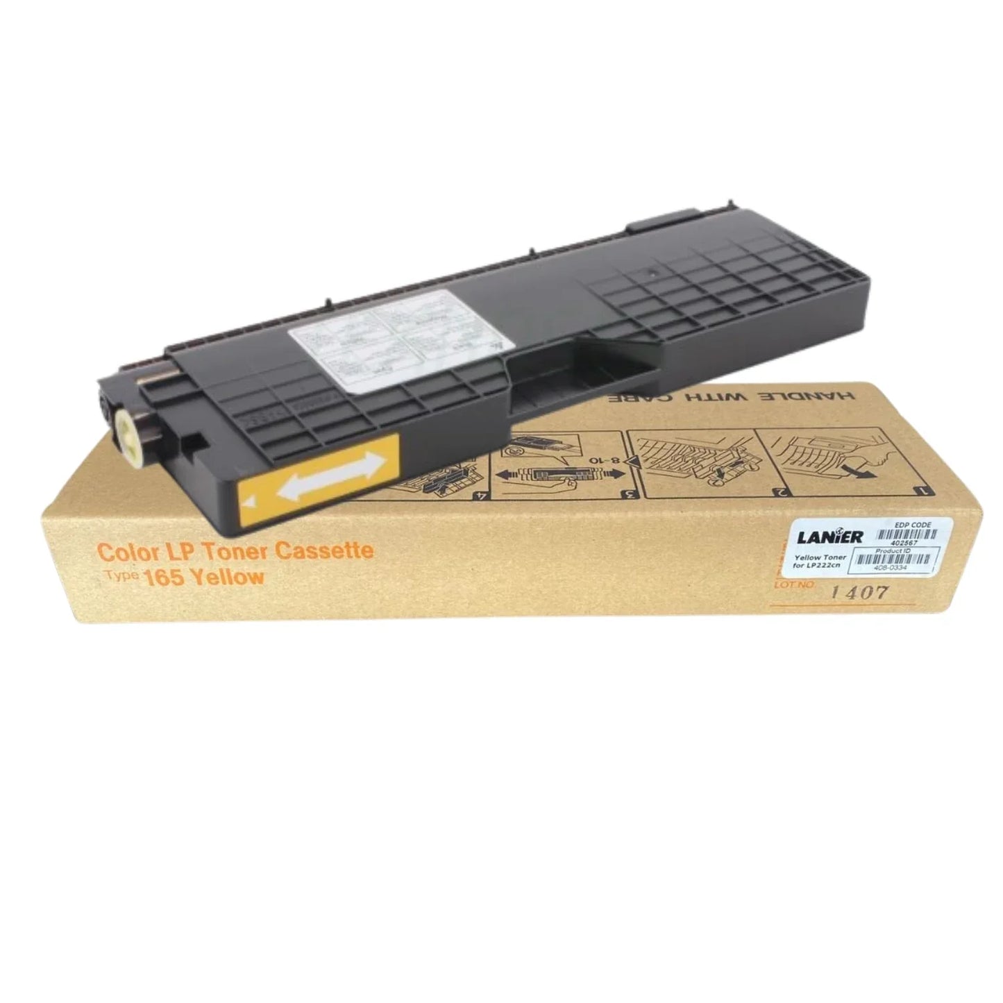 New, Pre-Owned - Ricoh TYPE 165 High Yield Yellow Toner Cartridge, 402567