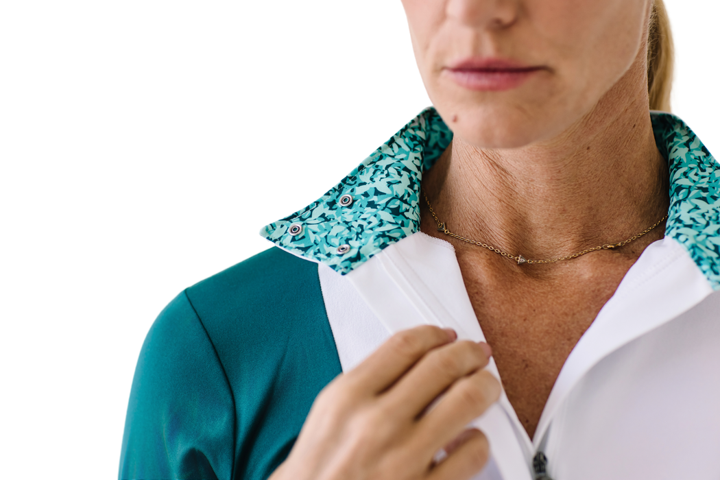 Bib Front Show Shirt - Deep Teal