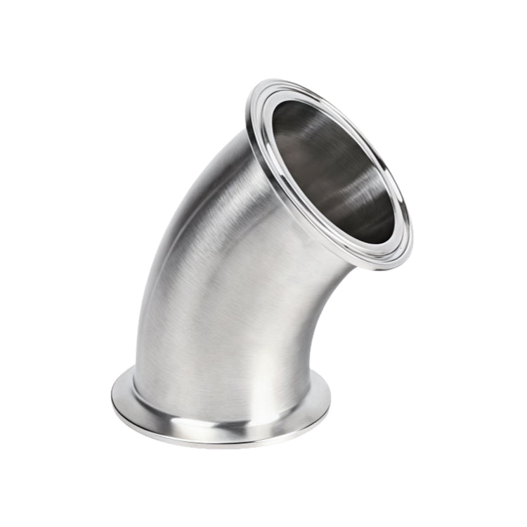 1.000" OD 16ga Tri-Clamp 45° Elbow - (2KMP) - Polished OD/ID - 304 Stainless