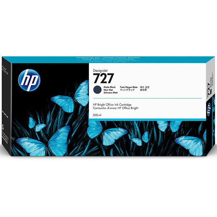 New, Pre-Owned - HP 727 300mL (C1Q12A) Matte Black Ink Cartridge