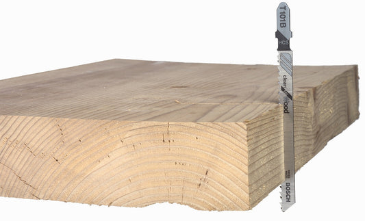 BOSCH T119BO 5 pc. 3-1/4 In. 12 TPI Basic Wood Cutting T-Shank Jig Saw Blades