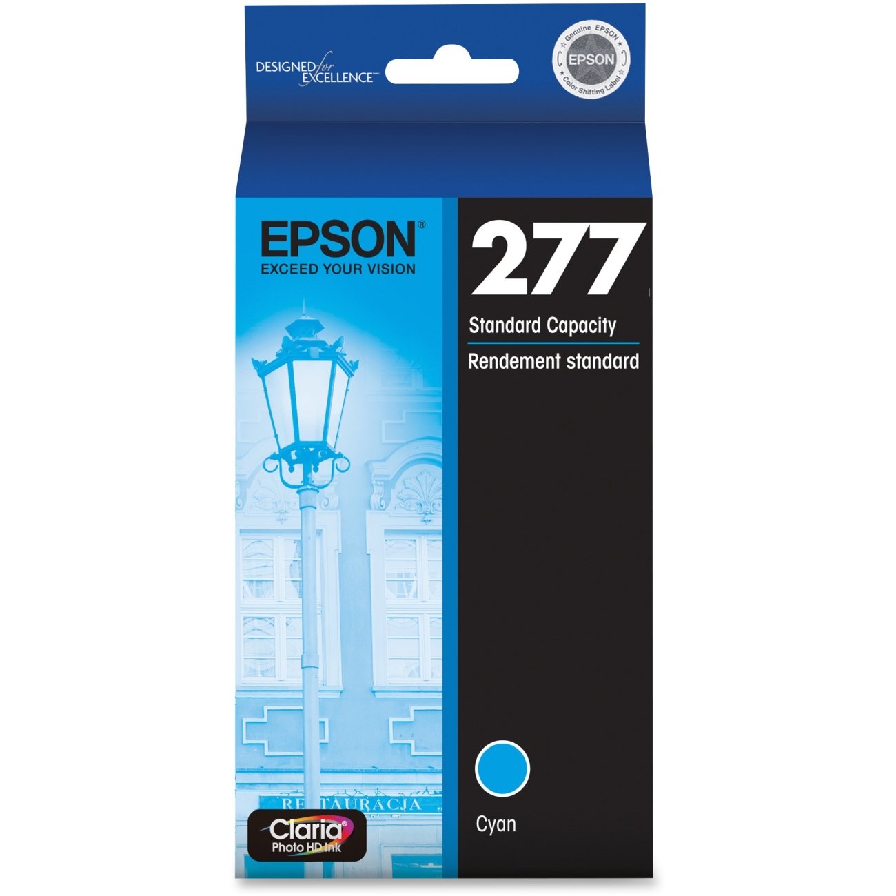 New, Pre-Owned - Epson 277 Standard-Yield Cyan Inkjet Cartridge, T277220-S