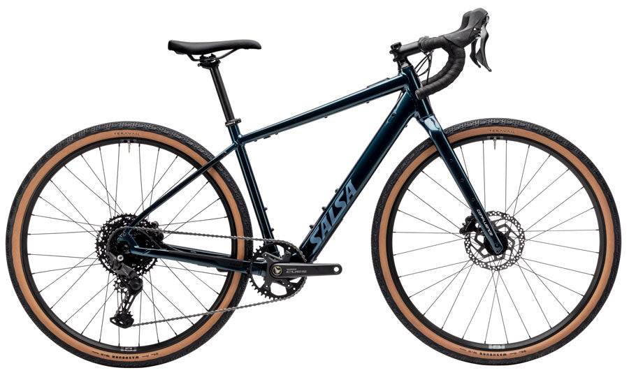 Salsa Confluence Drop Bar Cues 10 eBike - 700c Aluminum Midnight Blue 53cm