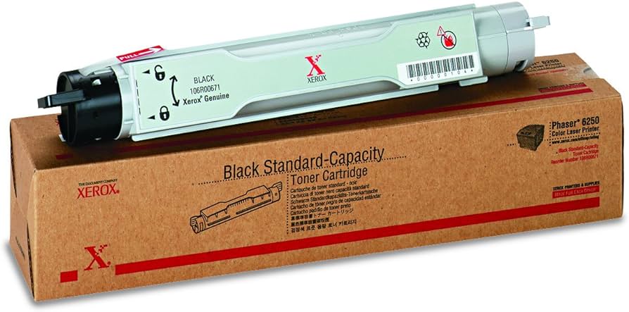 New, Pre-Owned - Xerox 106R00671 Black Standard Toner Cartridge, Phaser 6250