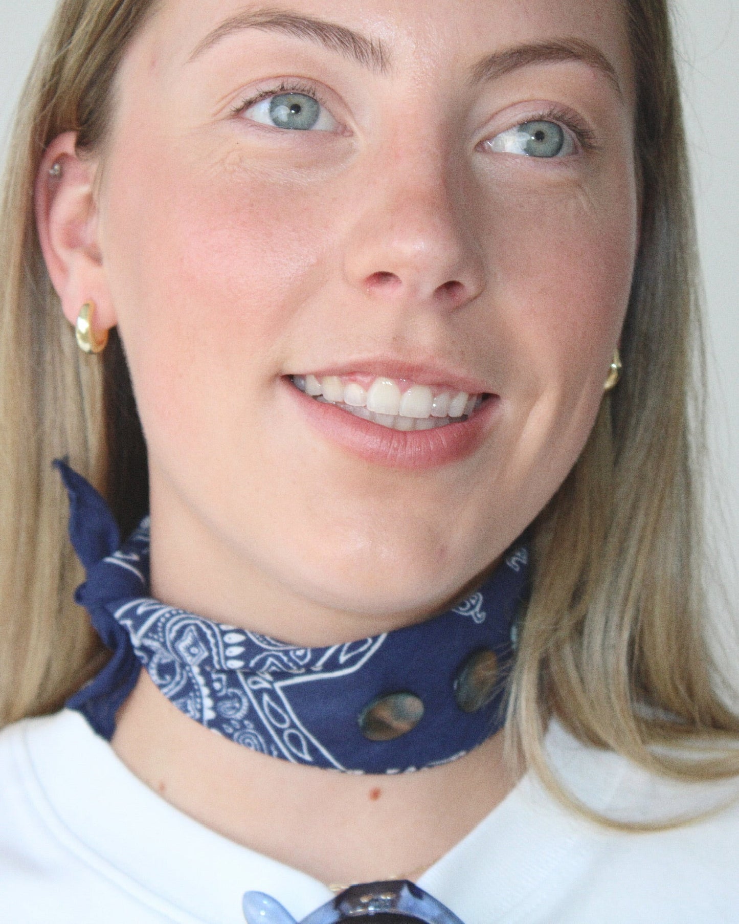 Mother of Pearl Beaded Bandana Choker