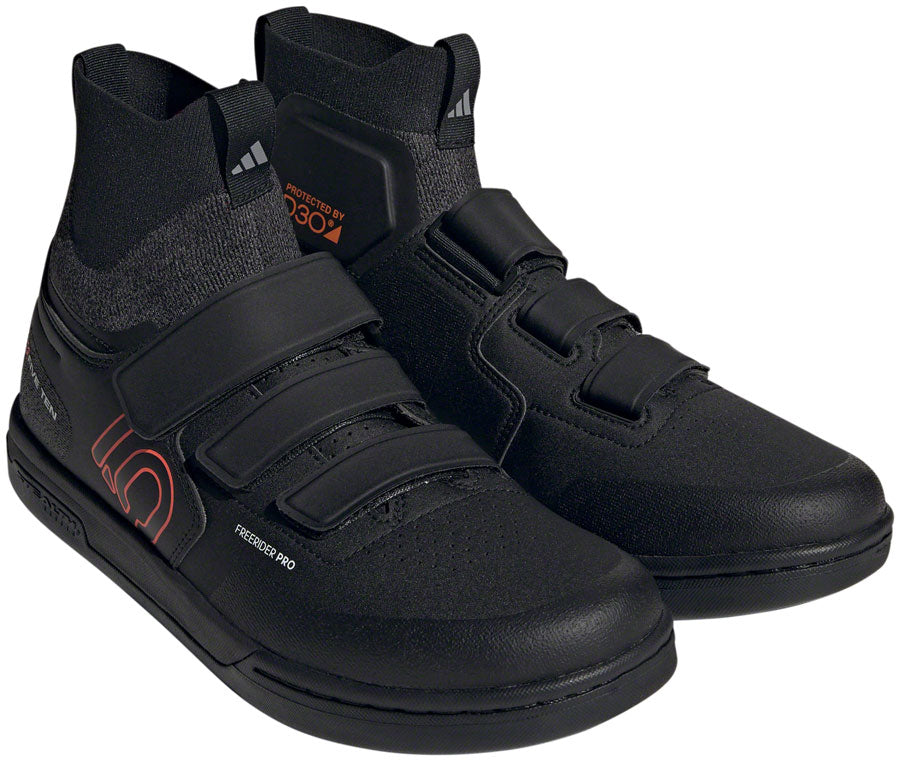 Five Ten Freerider Pro Mid VCS Flat Shoes - Men's Core BLK/Solar Red/Gray Three 11