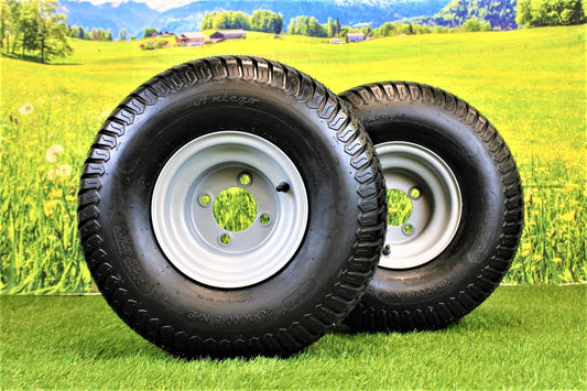 20x10.00-8 4 Ply Turf Tires with 8x7 Wheels Lawn & Garden Mower and Golf Cart (Set of 2)