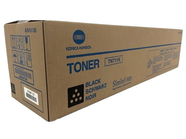 New, Pre-Owned - Konica-Minolta TN711K Black Toner Cartridge, A3VU130