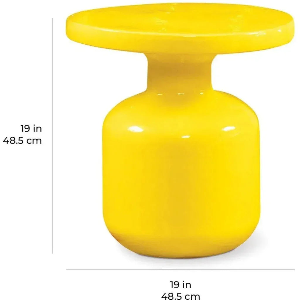 Bottle Accent Table - Aquamarine Outdoor End Table