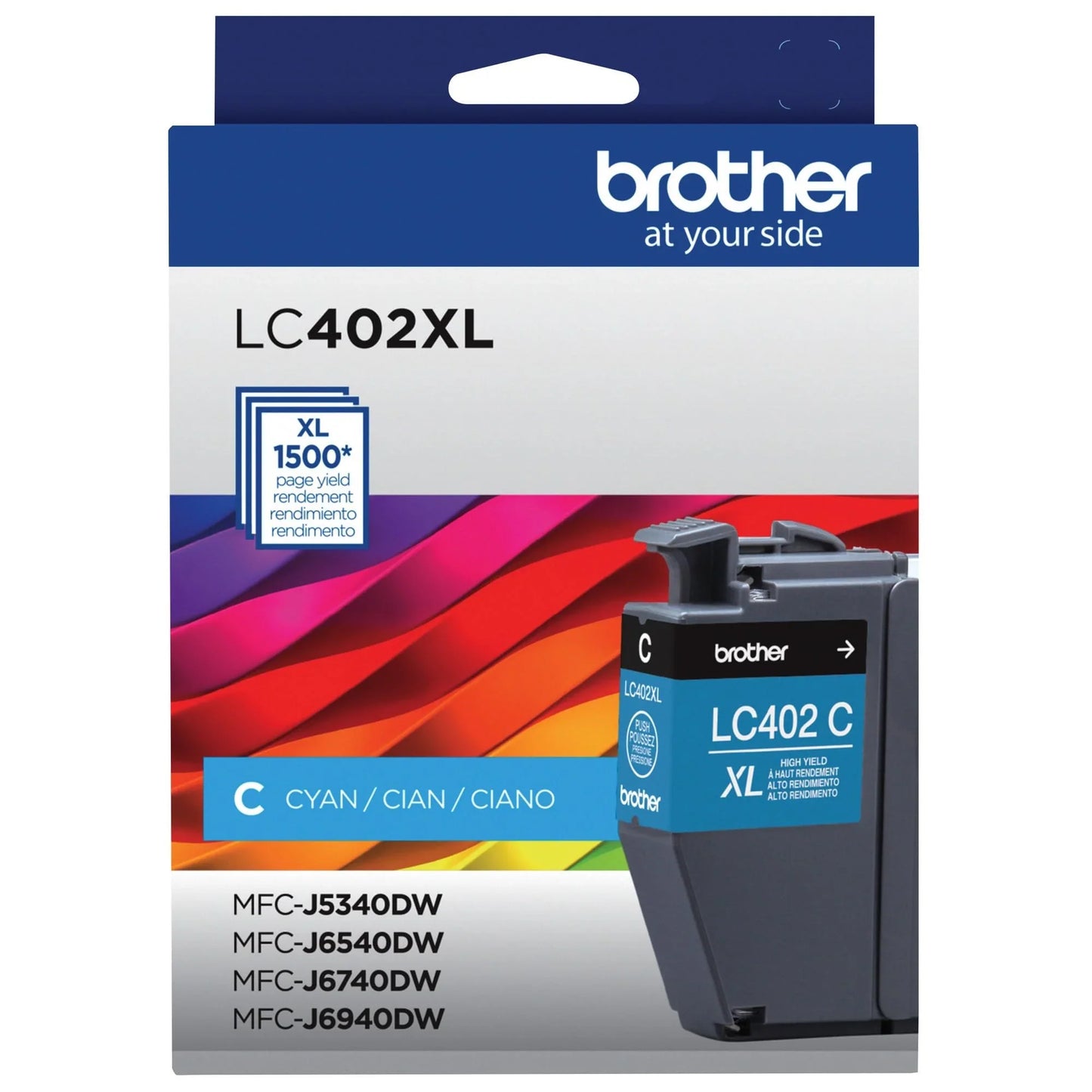 New, Pre-Owned - Brother LC402XLC High Yield Cyan Ink Cartridge