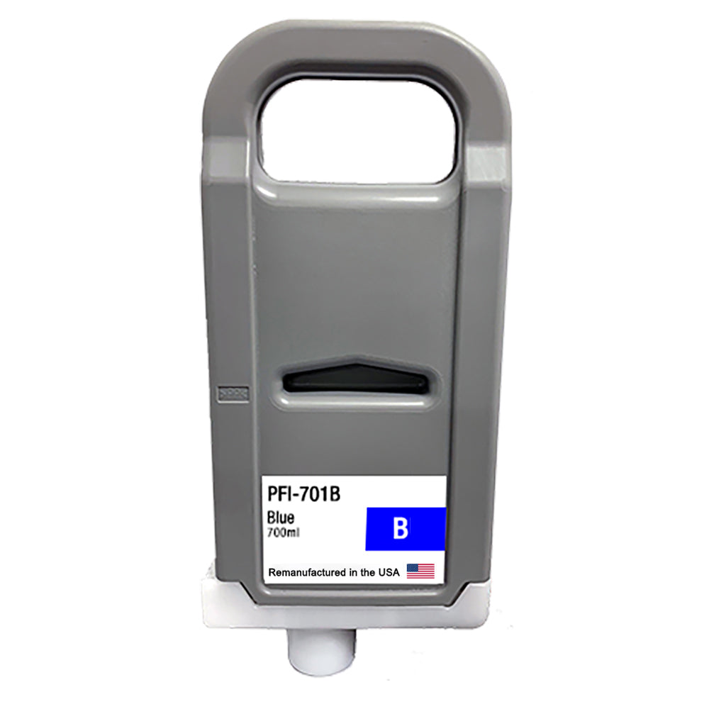 U.S. Remanufactured for Canon PFI-701B 700ml Blue Ink Cartridge