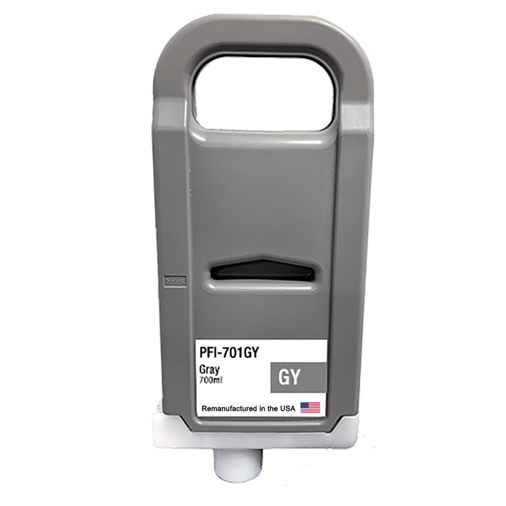 U.S. Remanufactured for Canon PFI-701GY 700ml Gray Ink Cartridge