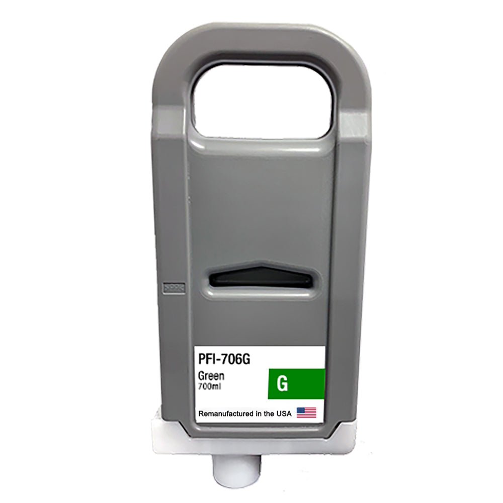 U.S. Remanufactured for Canon PFI-706G 700ml Green Ink Cartridge