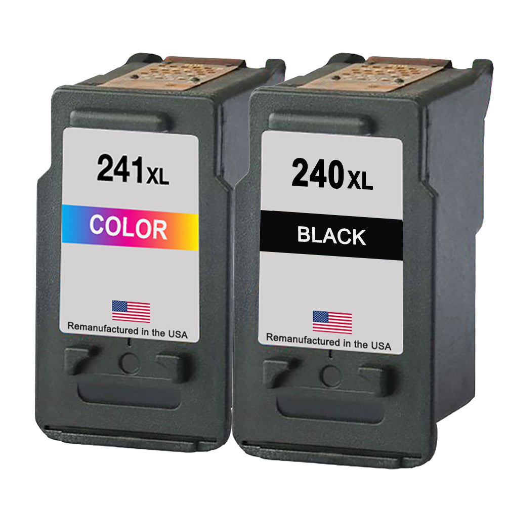 U.S. Remanufactured for Canon PG-240XL Black / CL-241XL Color Value Pack High Yield Ink Cartridges
