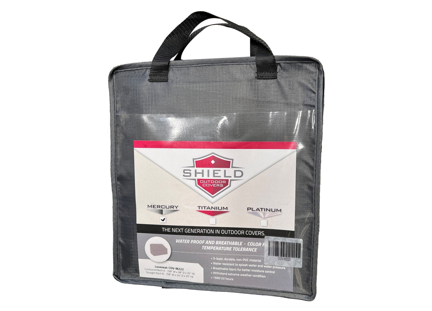 Tea Cart Cover - 37.5'' W x 26'' D x 32''/33.5'' H - Mercury