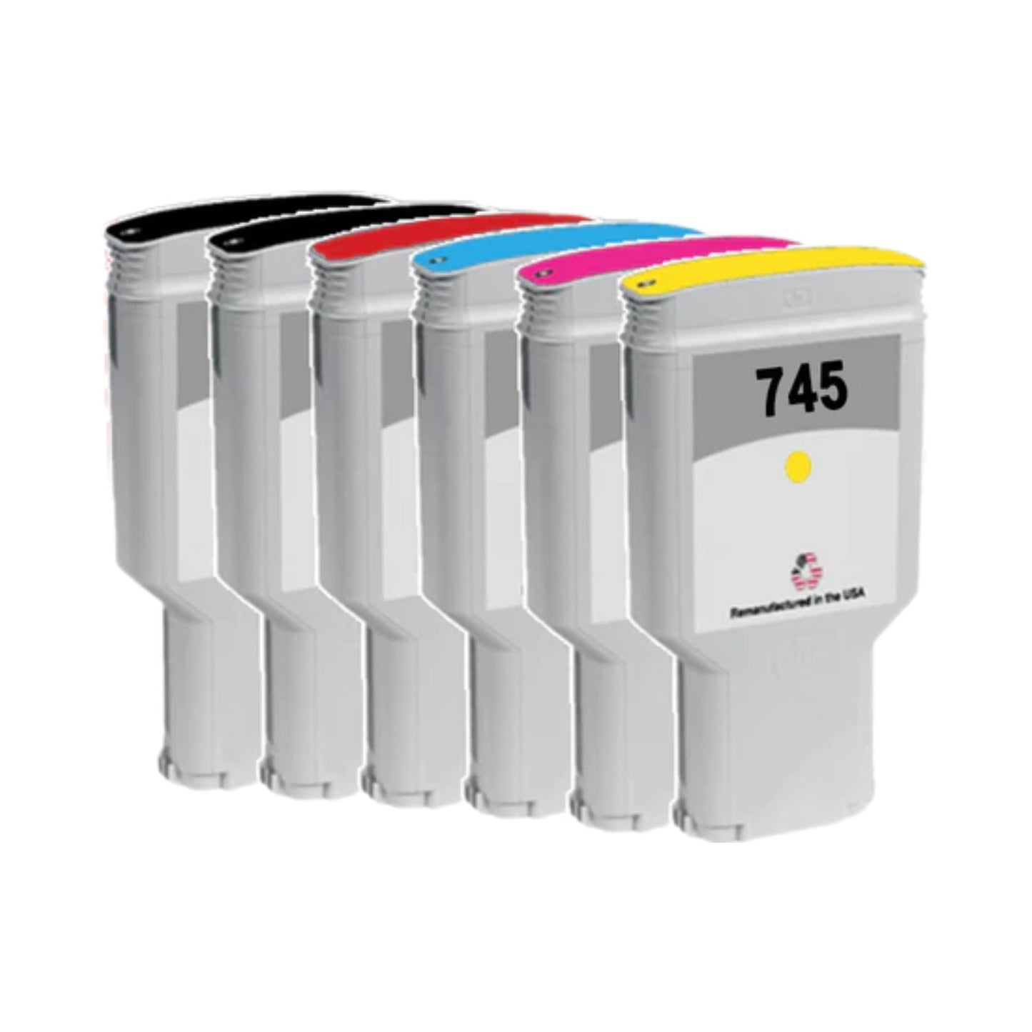 US Remanufactured for HP 745 300mL 6-Pack Ink Cartridges