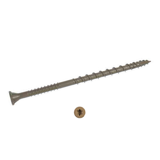 #10 x 4 Simpson Deck-Drive™ DSV WOOD Quik Guard® Coating Screw (T25 6-Lobe) Tan - Box (350)