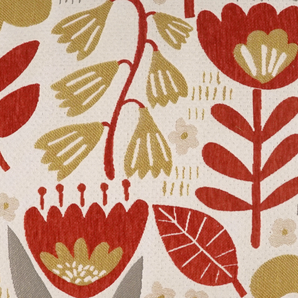Dutch Blossom Red Throw Pillow