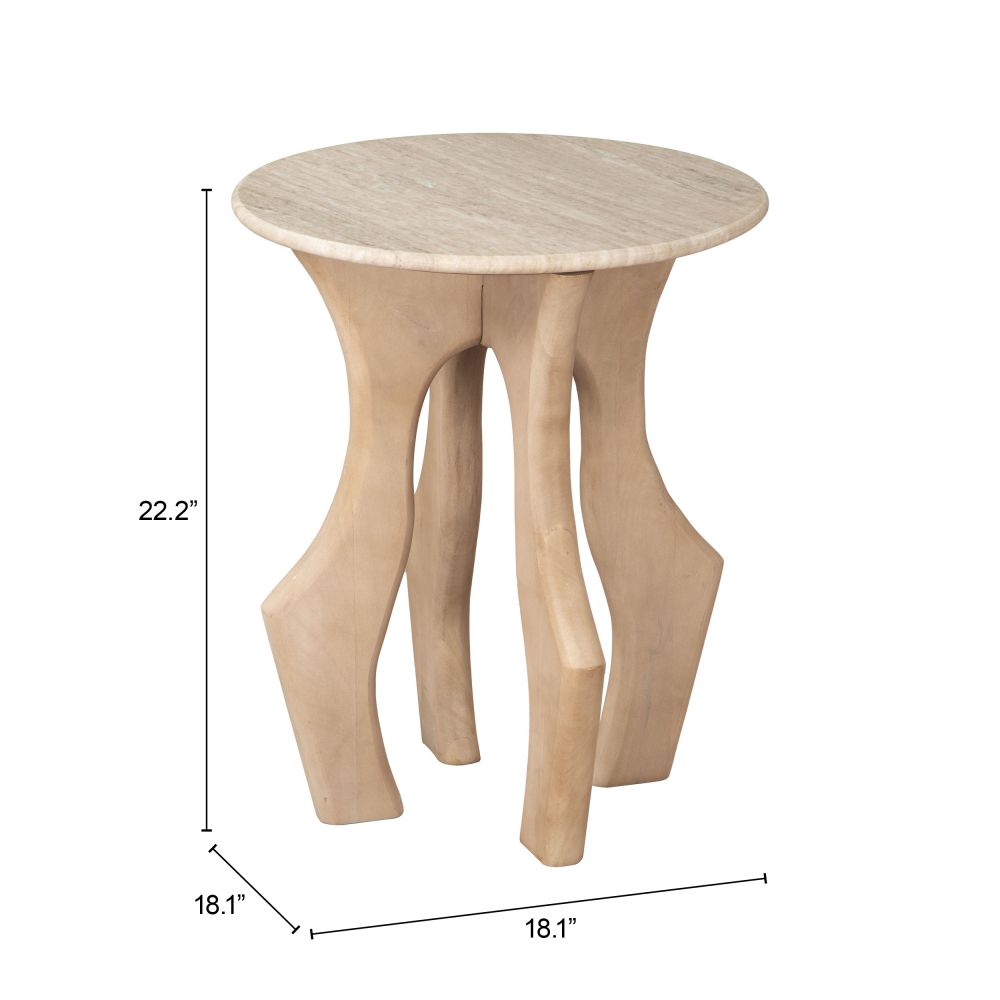 Eda Marble Top Round Side Table