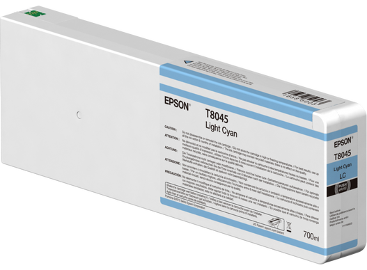 New, Pre-Owned - Epson (T8045) 700ml UltraChrome HD Light Cyan Ink Cartridge, T804500