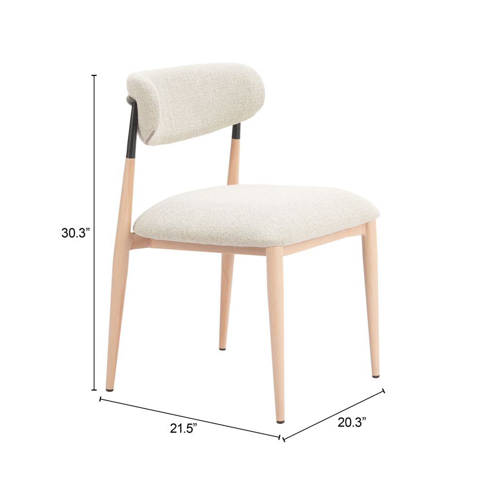 Equinox Textured Fabric Armless Dining Chair 2PC