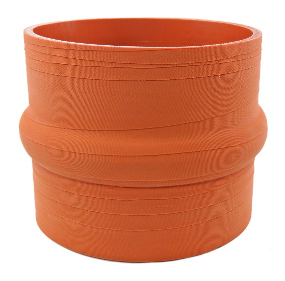4.5" ID X 4" Long - Matte Red - Aramid 500F