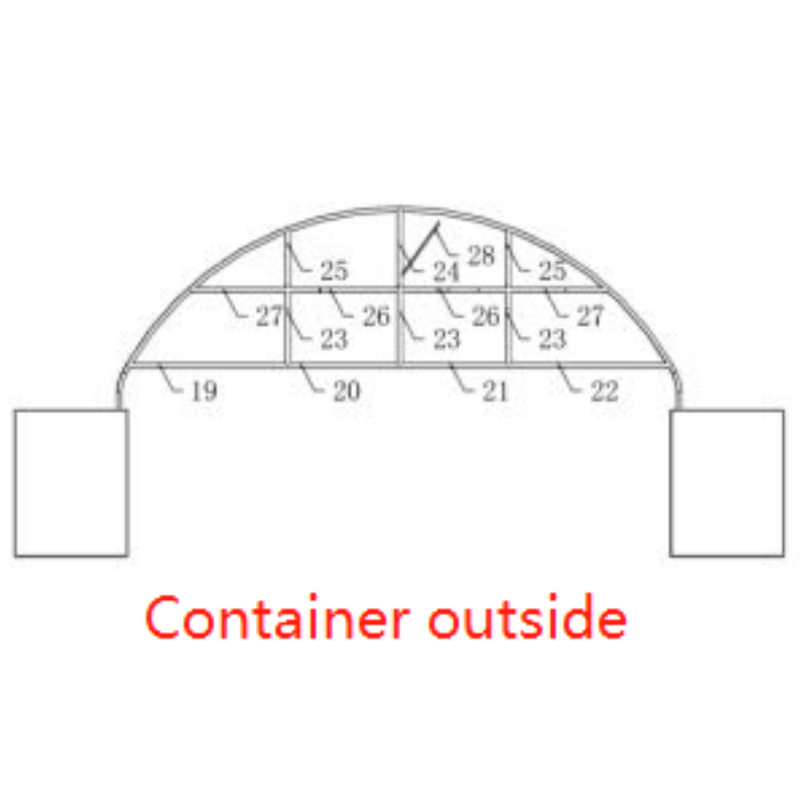 Half Front Panel for W40'xL40'xH13'