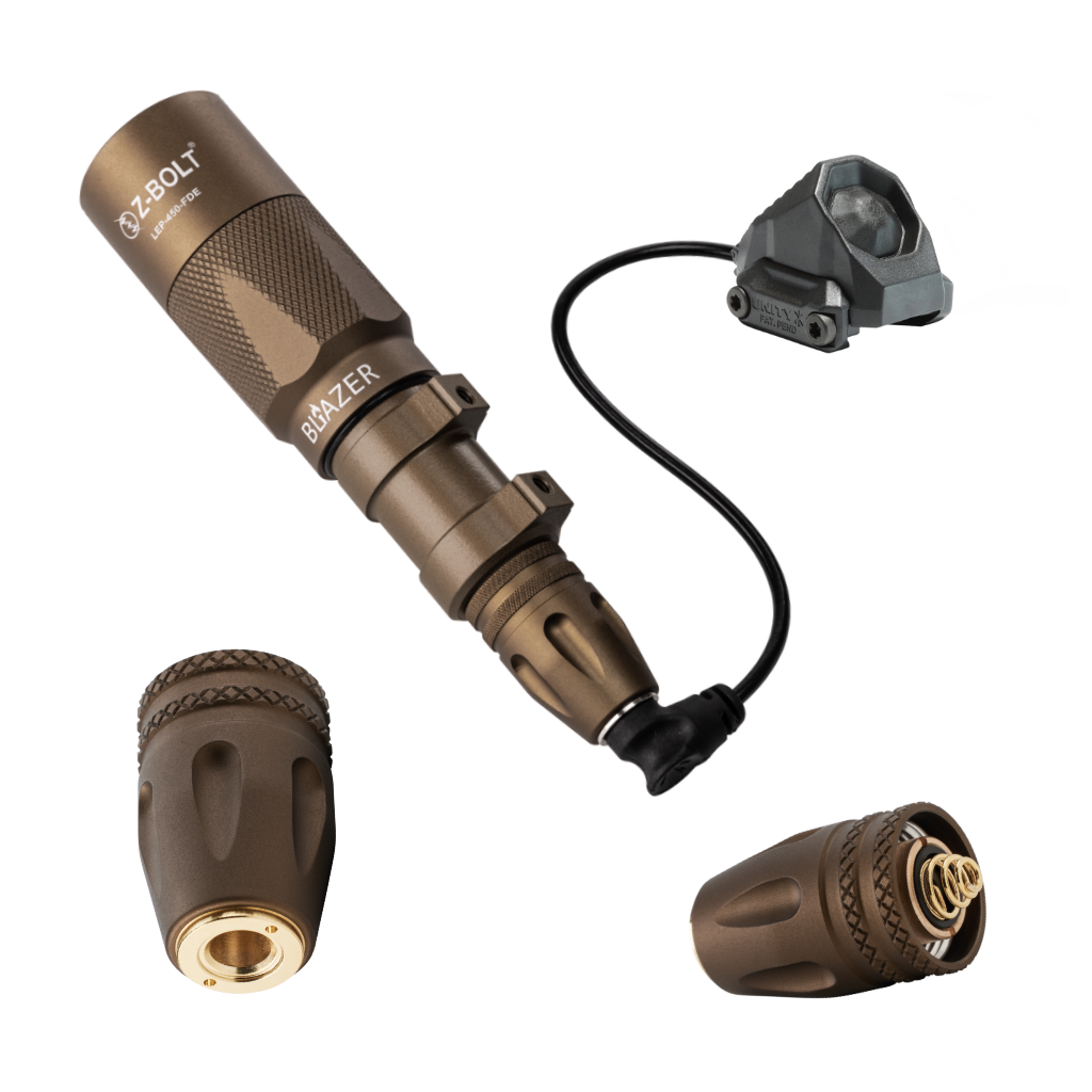 Remote Cable Port Tailcap for Z-BOLT®, Surefire, Modlite, & Arisaka "Scout" Compatible Lights & Light Bodies