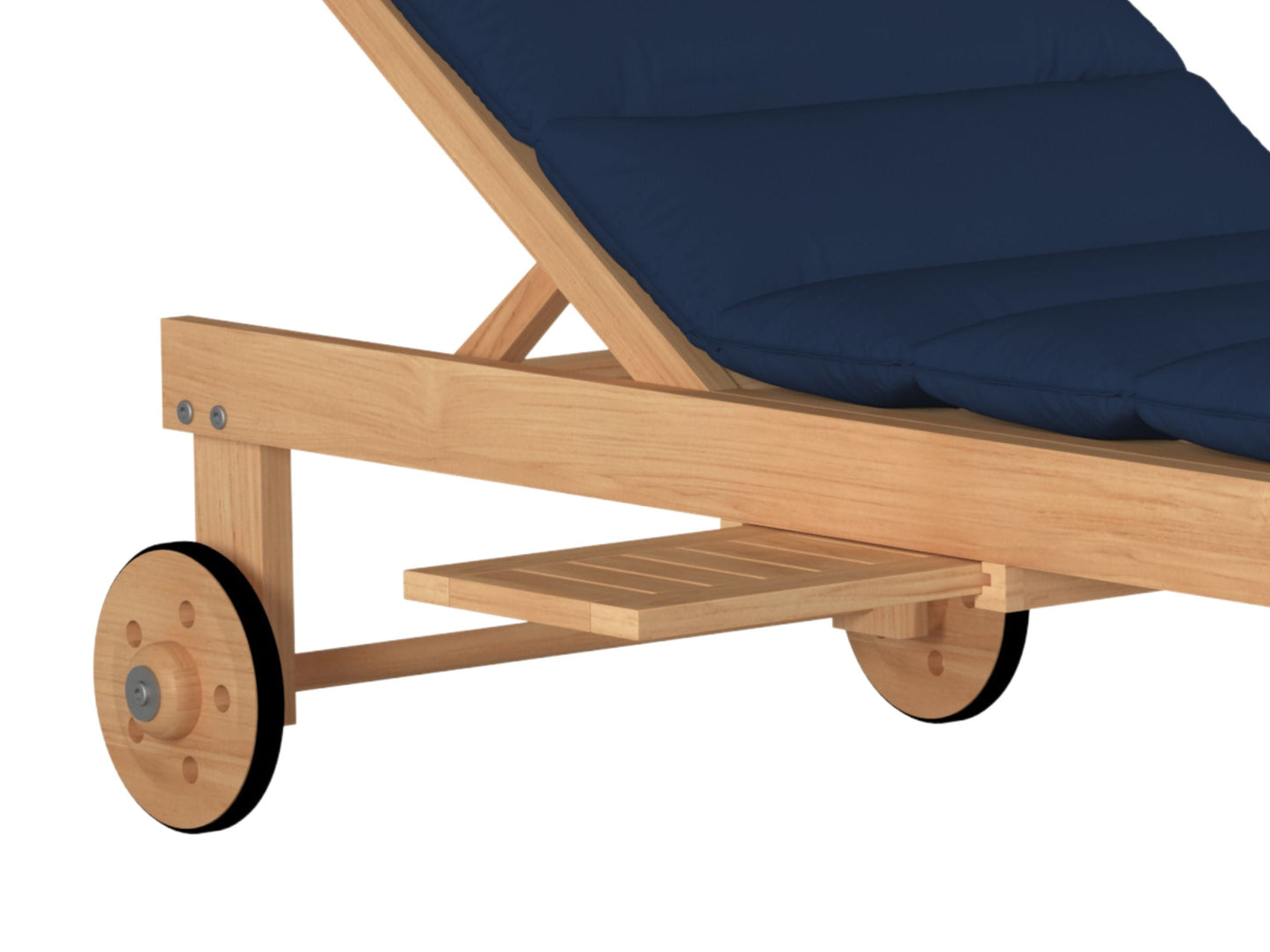 Lance Teak Outdoor Sunlounger with Sunbrella Cushions