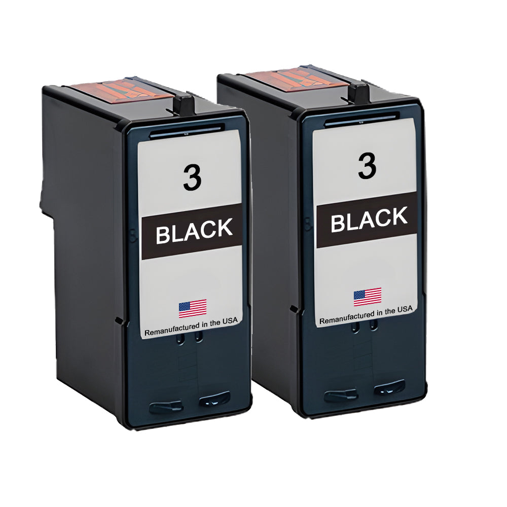 U.S. Remanufactured for Lexmark #3 18C1530 Black Ink Cartridge Twin Pack