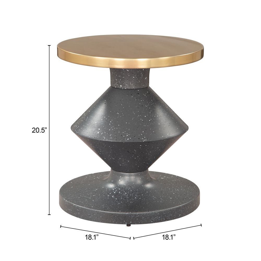 Litar Iron Round Side Table