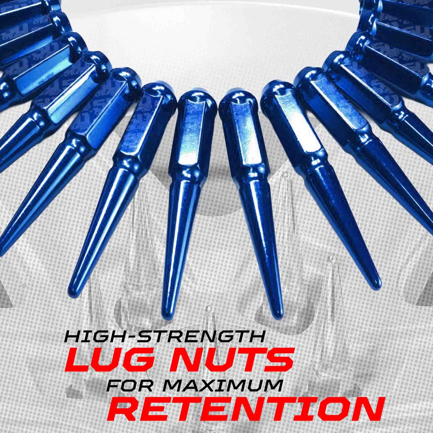3/8-24 Extended Spike Lug Nuts - 60 Degree Taper Seat