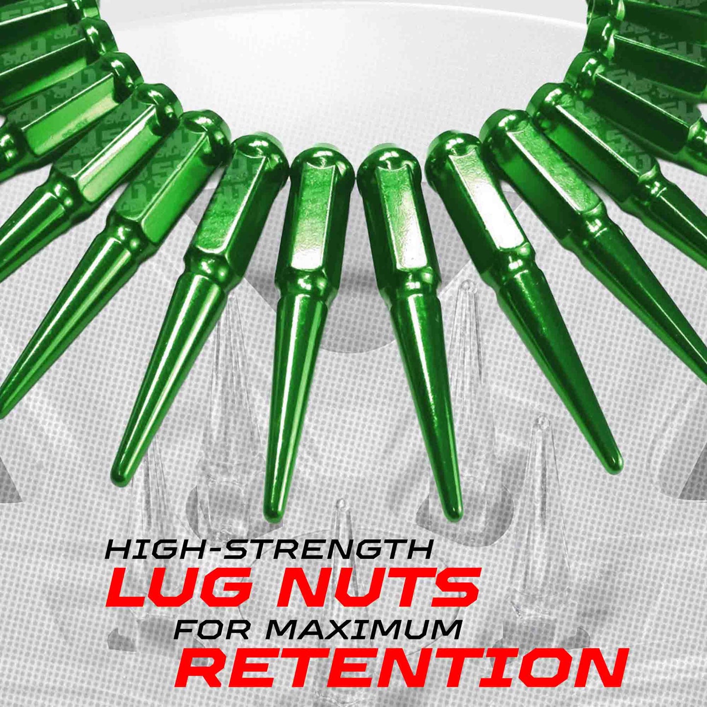 14x1.5mm Extended Spike Lug Nuts - 60 Degree Taper Seat