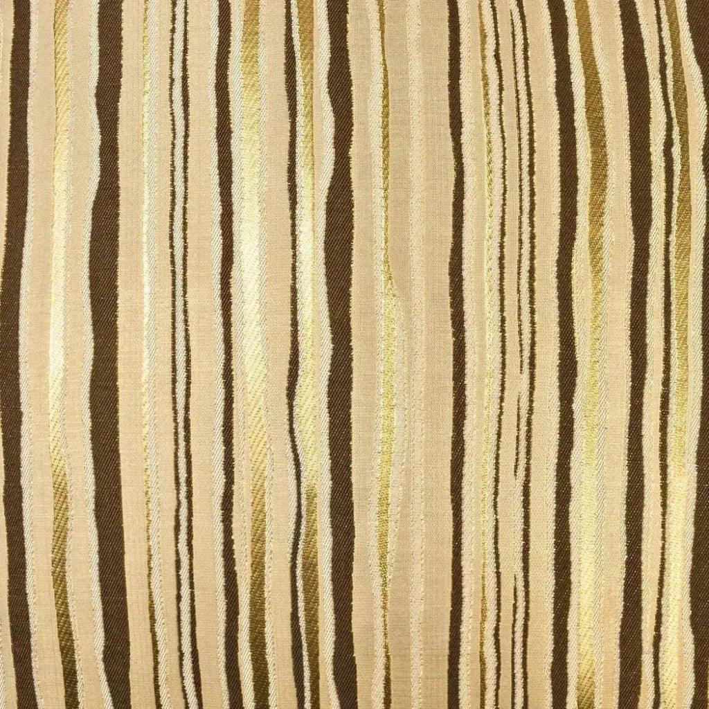 Metallic Stripe Brown Throw Pillow Insert