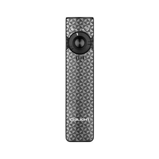 OLIGHT ARKFELDPWGMGCW Arkfeld Flat Flashlight with Green Laser & White Light - Pinwheel Gunmetal Grey