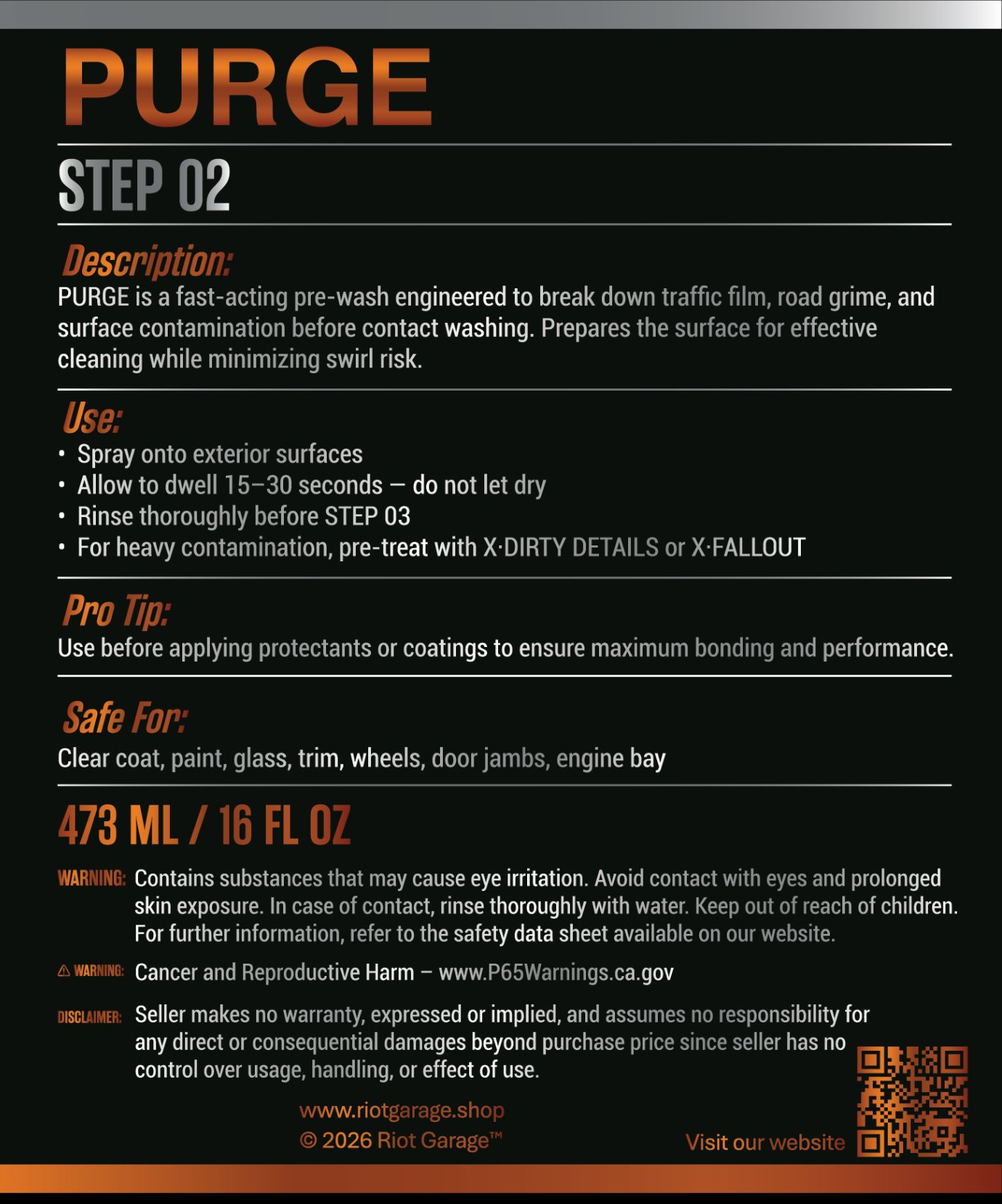 Step 02: PURGE - APC / Pre-Clean