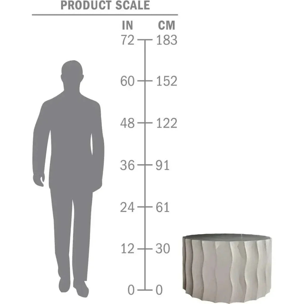 Perpetual Wave Slate Grey Outdoor Accent Table