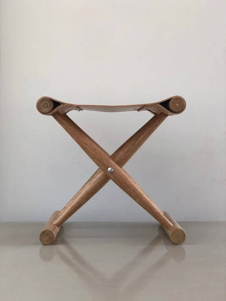 Polo X Shape Leather Stool