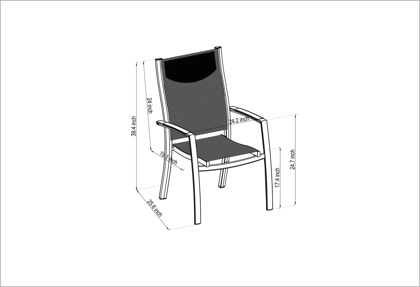 Portals Light Lite 2pc Stacking Armchair