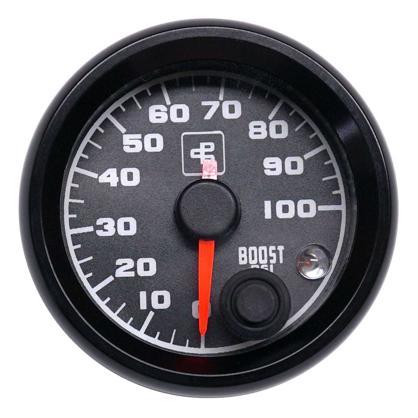 Power Driven Black 2-1/16" 100 psi Boost Gauge with Warning