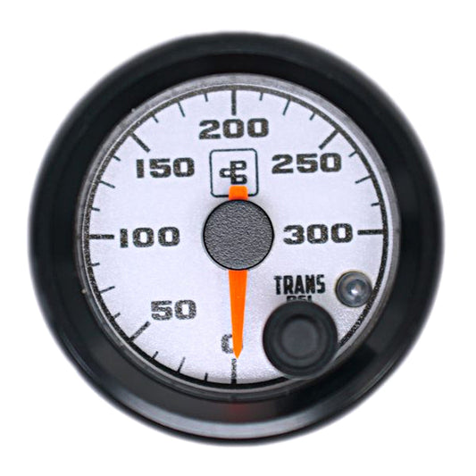Power Driven Black 2-1/16" 300 psi Transmission Line Pressure Gauge with Warning Light