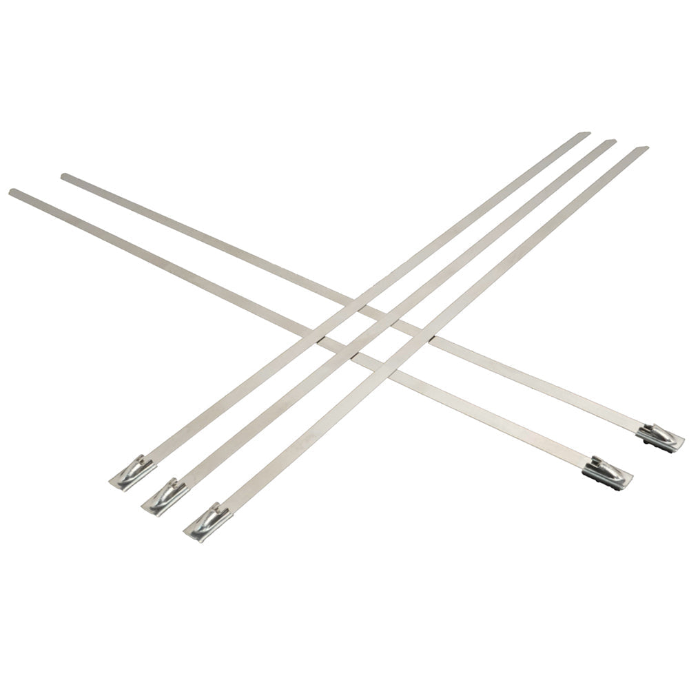 5 in. Len x 100 lbs rated (0.18 w) - Proferred Bead Self-Locking 304 Stainless Cable Ties - Pkg (50)