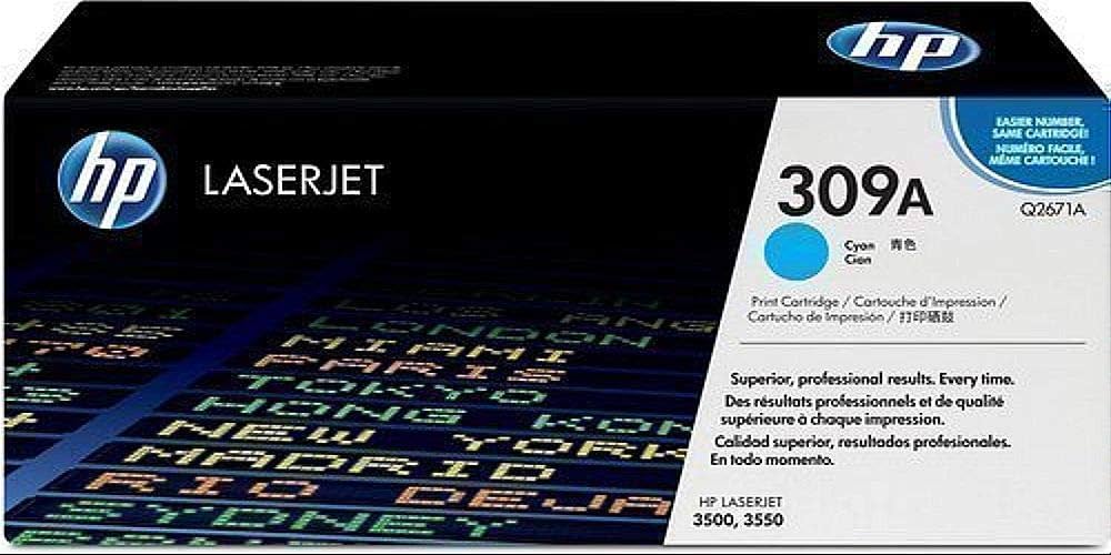 New, Pre-Owned - HP 309A Standard-Yield Cyan Toner Cartridge, Q2671A