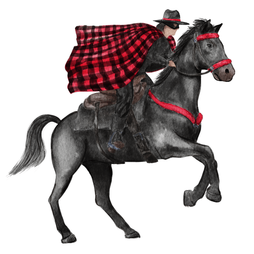 Red & Black Rider Acrylic